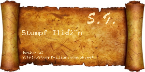 Stumpf Ilián névjegykártya